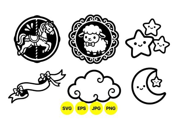 Cute Carousel Sheep Star Clipart: A Crafter's Graphics Review