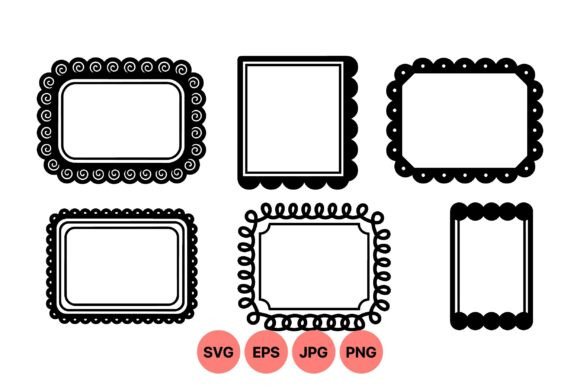Elegant Doodle Frame Collection: Graphics & Illustrations for Polished Publishing