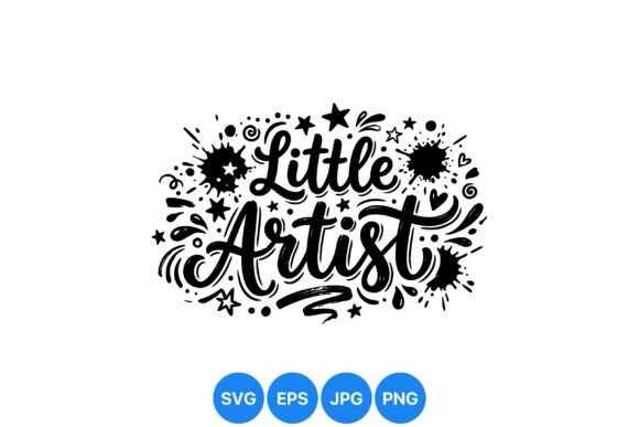 Little Artist Ink Splatter Design: Graphics & Illustrations