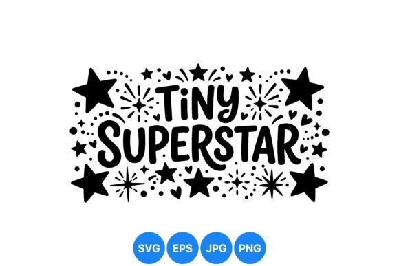 Tiny Superstar Kid Clipart Design: Graphics & Illustrations Review