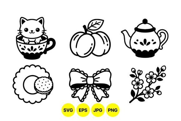 Why Cute Tea Time SVG Collection Feels At Home In Embroidery